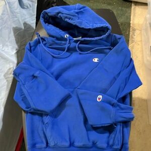 Champion Royal Blue Hoodie with Small Logo